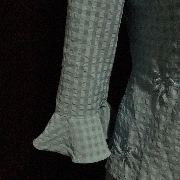 PLAZA SOUTH 2-Piece Teal Midi Dress and Jacket - Picture 4 of 7